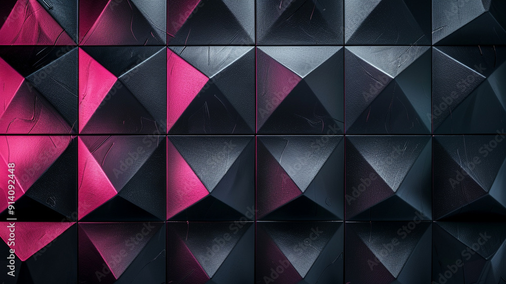 Abstract black and pink geometric background Abstract black and pink geometric background