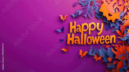 Happy Halloween Colorful Decorations. Perfect for Festive Celebrations