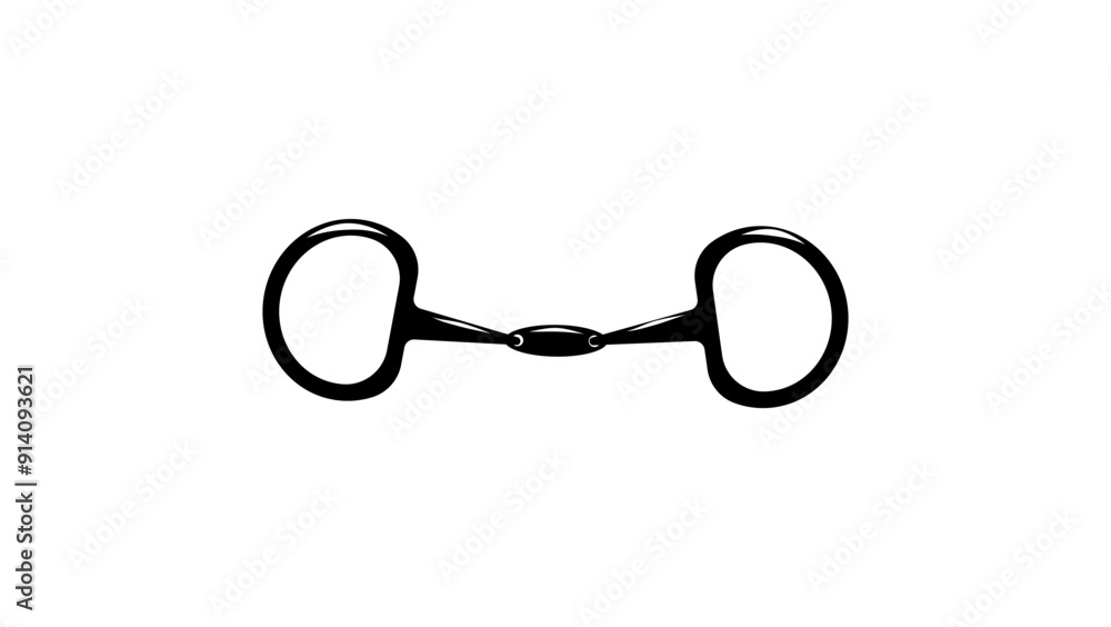 Foto Horse Snaffle, black isolated silhouette