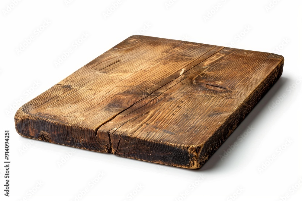 Front view of wooden cutting board for product display isolated with clipping path Front view of wooden cutting board for product display isolated with clipping path
