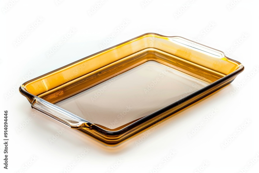 Glass baking tray isolated on white with clipping path Glass baking tray isolated on white with clipping path