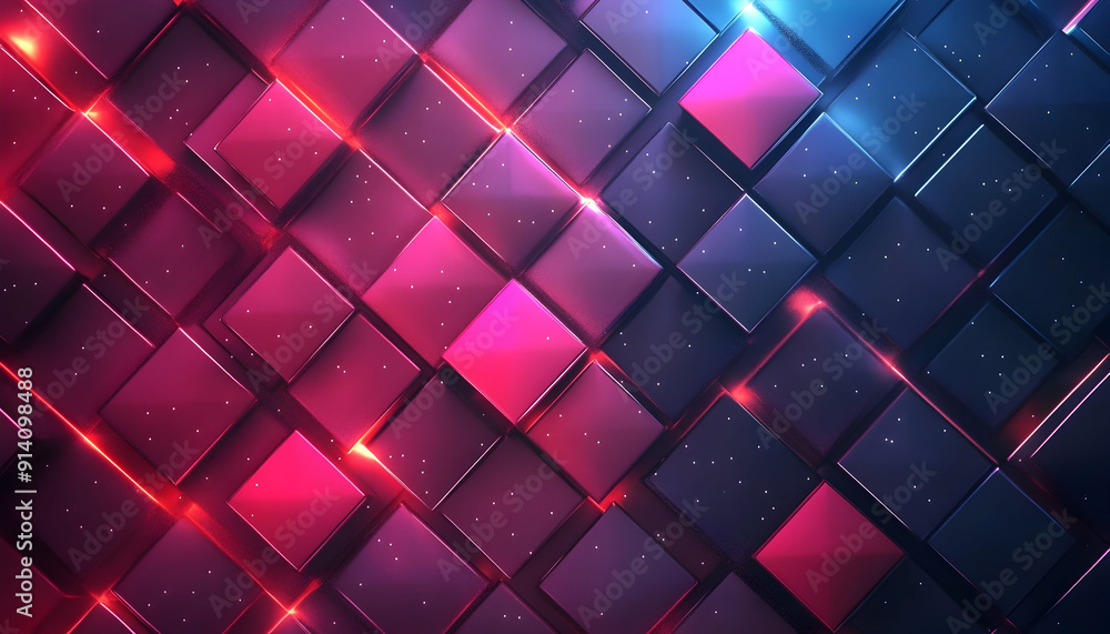 High Tech Light Background with 3D Diamond Tile Pattern High Tech Light Background with 3D Diamond Tile Pattern