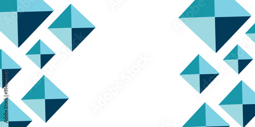 Free Download Abstract blue and teal geometric shapes background design. vektor - GFXLoad