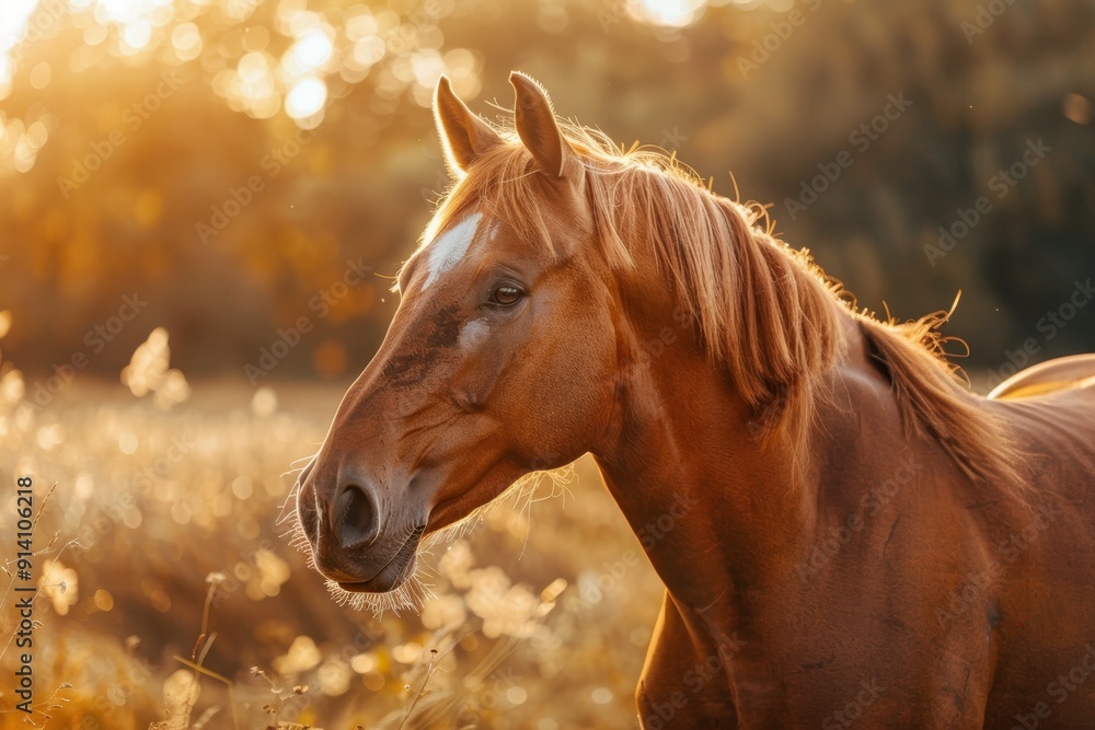 Stunning horse painting with glowing lighting Stunning horse painting with glowing lighting