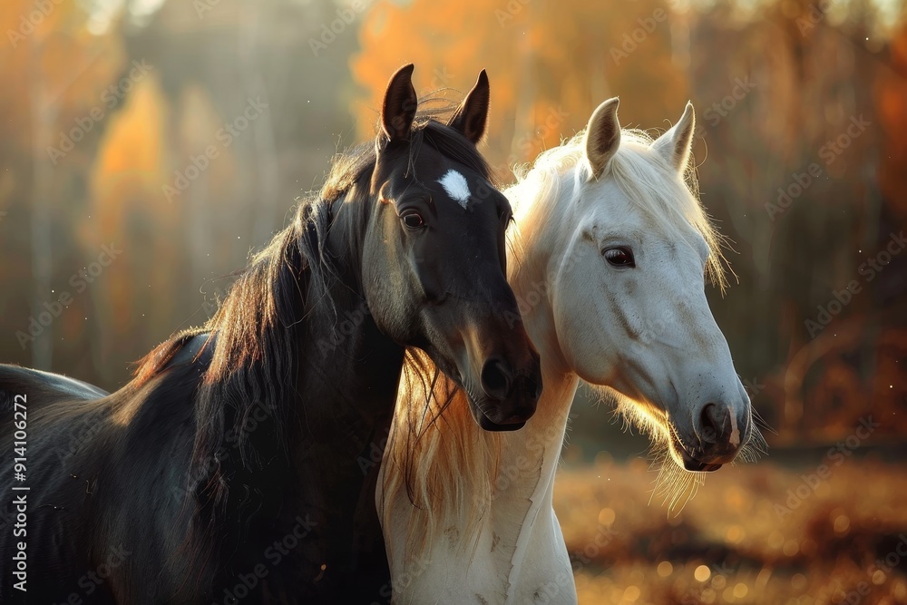 Stunning image of a pair of horses Stunning image of a pair of horses