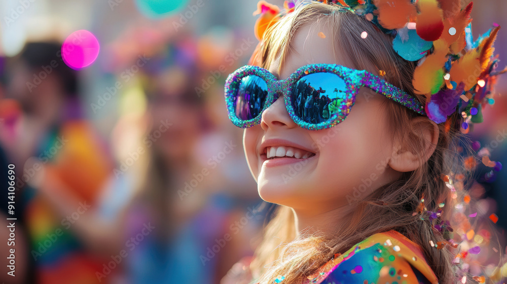 Joyful Child at Festival of Colors. Joyful Child at Festival of Colors.