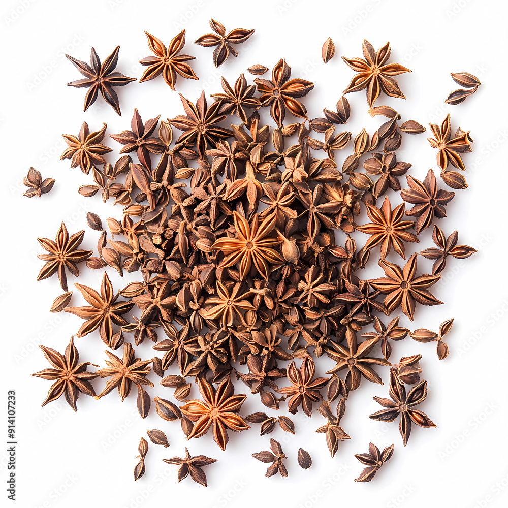 star anise isolated on white background star anise isolated on white background