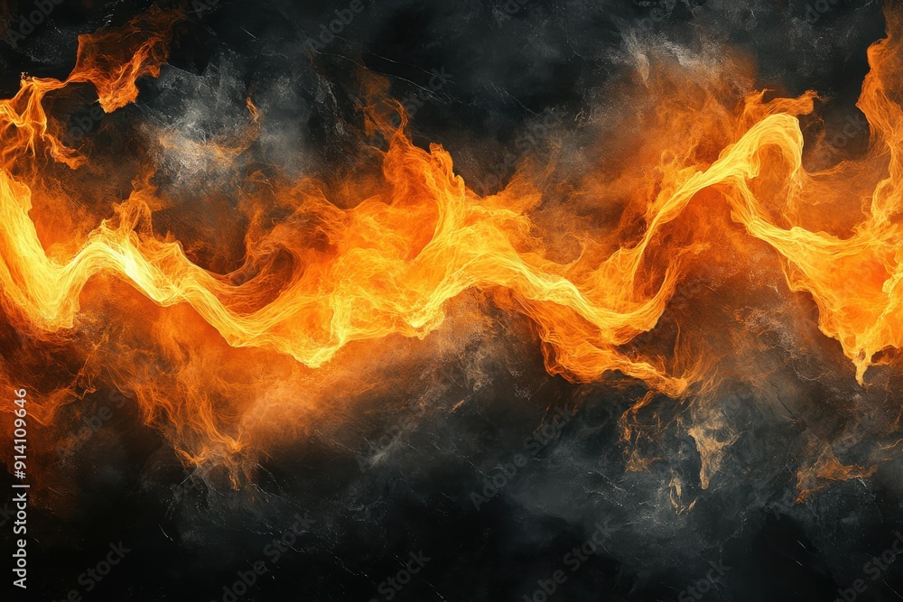 Dynamic Orange Flame Abstract Background for Creative Projects