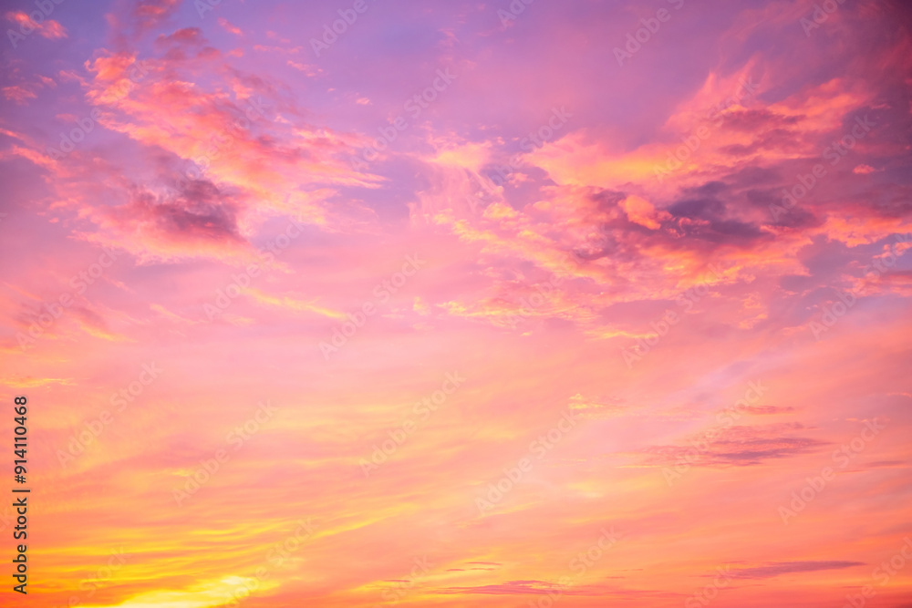 Beautiful , luxury soft gradient orange gold clouds and sunlight on the blue sky perfect for the background, take in everning,Twilight, Large size, high definition landscape photo Beautiful , luxury soft gradient orange gold clouds and sunlight on the blue sky perfect for the background, take in everning,Twilight, Large size, high definition landscape photo