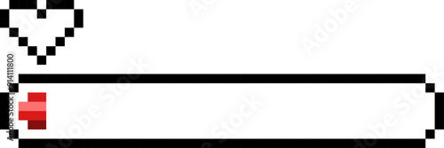 Pixel art 8-bit loading bar concept. Loading or Installing process. 