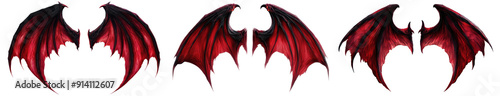 demon wings isolated on a transparent background