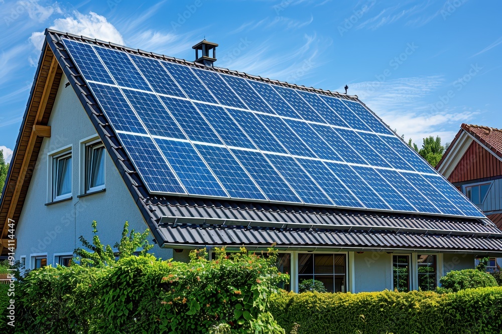 Solar Panels on House Roof Solar Panels on House Roof