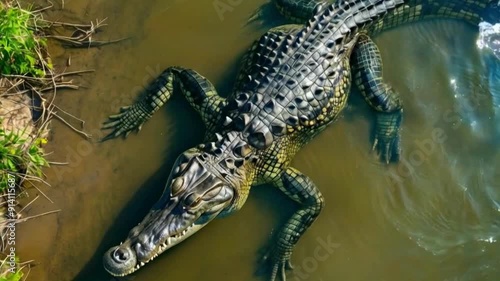 crocodile in the lake