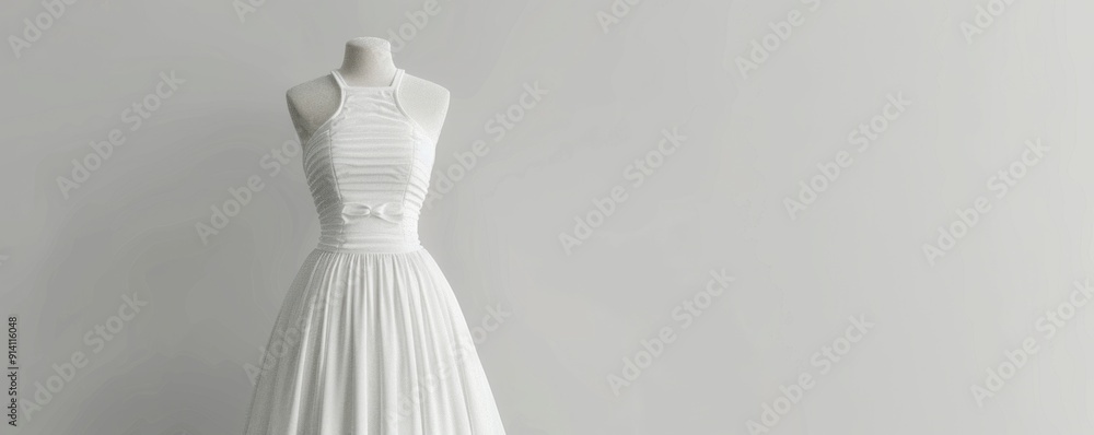 Isolated white dress form on white background, 4K hyperrealistic photo Isolated white dress form on white background, 4K hyperrealistic photo
