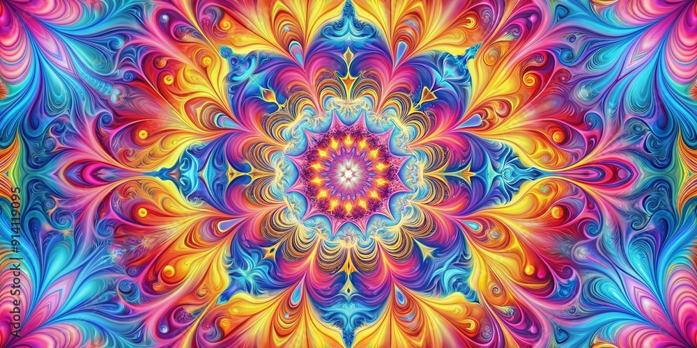 Vibrant abstract background featuring swirling shapes and patterns in a kaleidoscope of colors, including pink, blue, yellow, and orange, with a mesmerizing gradient effect. Vibrant abstract background featuring swirling shapes and patterns in a kaleidoscope of colors, including pink, blue, yellow, and orange, with a mesmerizing gradient effect.