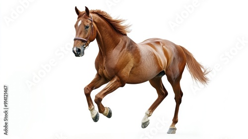 Horse isolated on a white background  perfect for text and equestrian themes