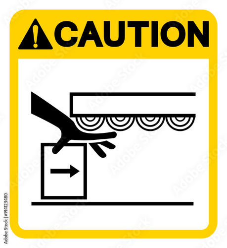 Danger Crush Hazard Symbol Sign, Vector Illustration, Isolate On White Background Label .EPS10