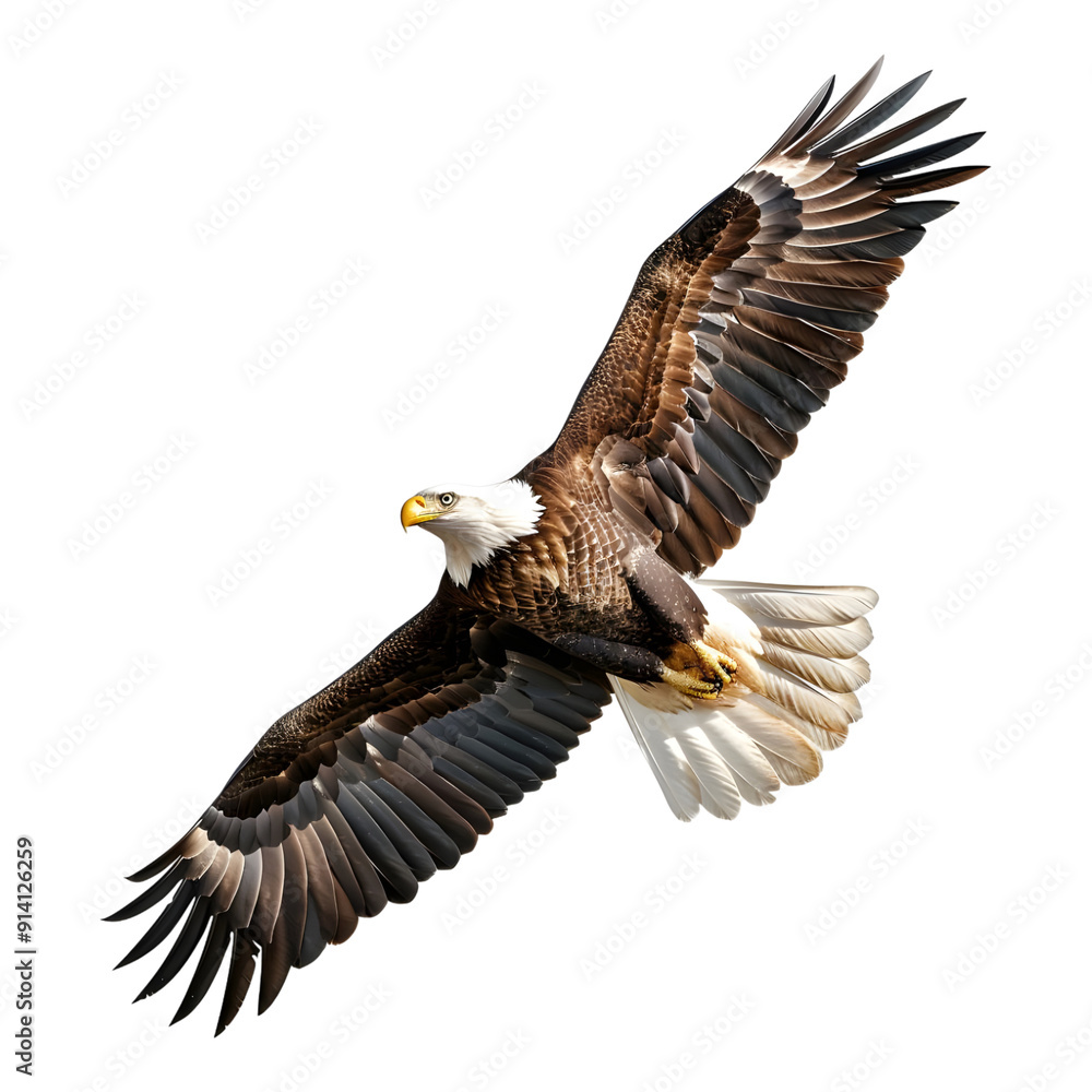Eagle in flight isolated on transparent background Eagle in flight isolated on transparent background