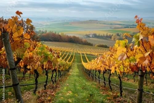 vineyard in autumn