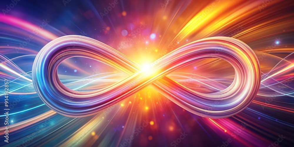 Fototapeta premium Soft focus background features a mesmerizing repetition of parallel lines in a hypnotic pattern, evoking a sense of infinity and dreamy abstraction.