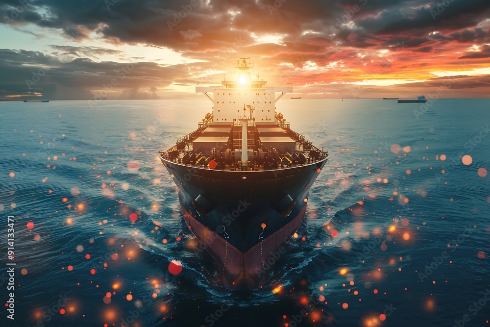 Obraz premium Machine learning models for predicting and managing maintenance schedules for heavy ships 