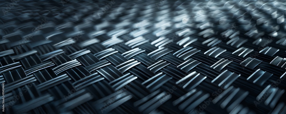 Fototapeta premium Carbon Fiber Weave Texture Background, 4K hyperrealistic photo