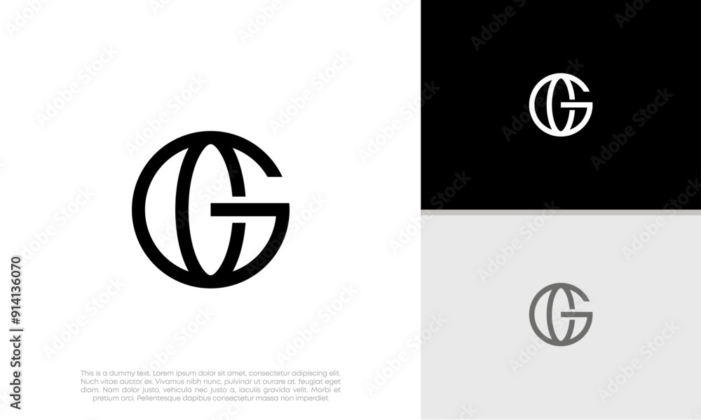 Initials G Logo design. Initial Letter Logo. Innovative high tech logo template. Initials G Logo design. Initial Letter Logo. Innovative high tech logo template.