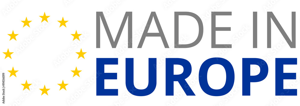 made in Europe, European Union, EU symbol icon isolated made in Europe, European Union, EU symbol icon isolated