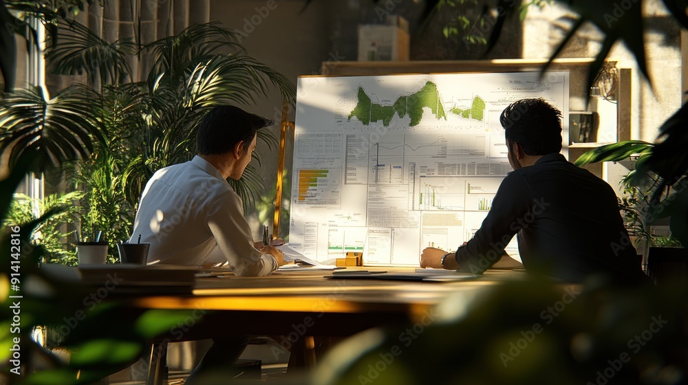 Generate a photo realistic image of a construction project team strategizing budget planning techniques, with detailed financial charts and planning strategies; ensure the image is of high resolution Generate a photo realistic image of a construction project team strategizing budget planning techniques, with detailed financial charts and planning strategies; ensure the image is of high resolution