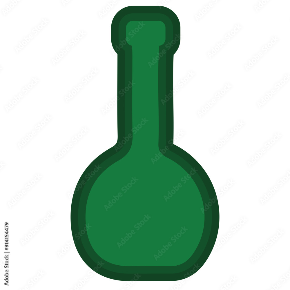 green bottle vector, 3d rendering