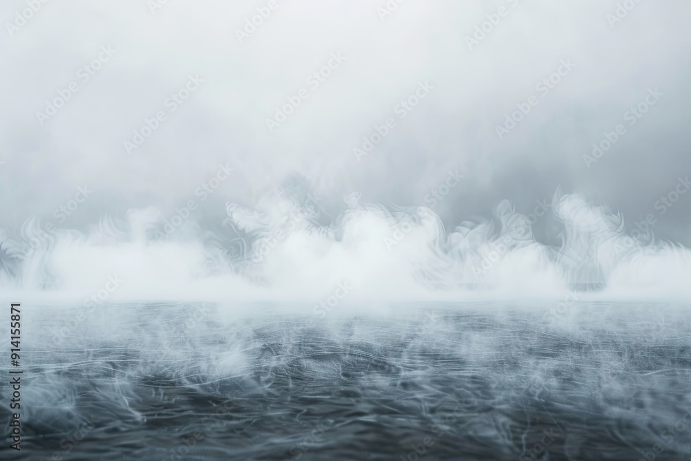 Abstract white smoke rising over a dark background. Abstract white smoke rising over a dark background.