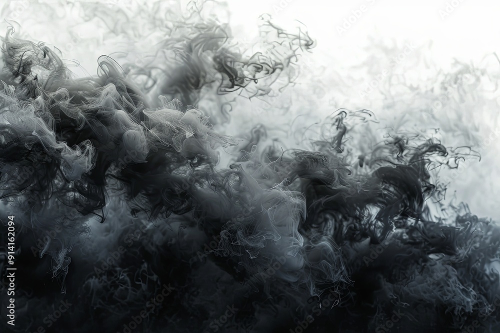 Abstract gray smoke cloud swirling, isolated on white. Abstract gray smoke cloud swirling, isolated on white.