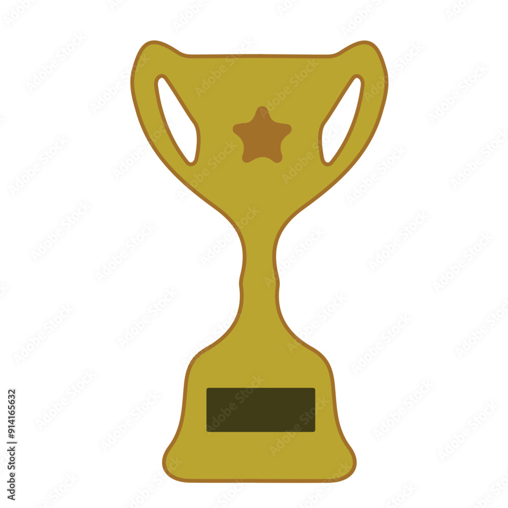 gold cup, vector, logo, vector illustration, abstract, art, 3d rendering