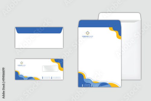 Corporate Envelope Design Template set photo