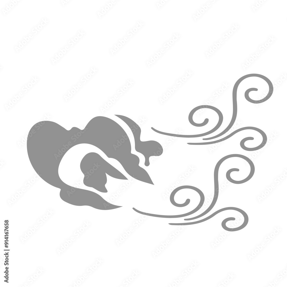 Wind weather, Natural movement of air symbols, waveforms of water or wind flow, vector, logo, vector illustration, abstract, art, 3d rendering Wind weather, Natural movement of air symbols, waveforms of water or wind flow, vector, logo, vector illustration, abstract, art, 3d rendering