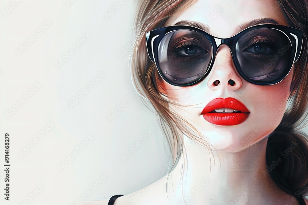 sunglasses-wearing fashionista, Generative AI. sunglasses-wearing fashionista, Generative AI.