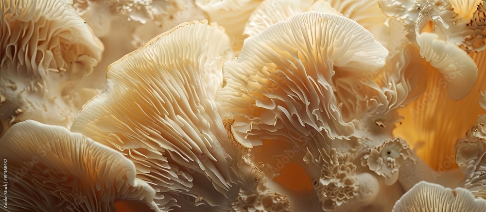 An ivory fungus lightly coats in natural light casting shadows on dead fruit creating an abstract background with a copy space image The concept highlights expired food An ivory fungus lightly coats in natural light casting shadows on dead fruit creating an abstract background with a copy space image The concept highlights expired food