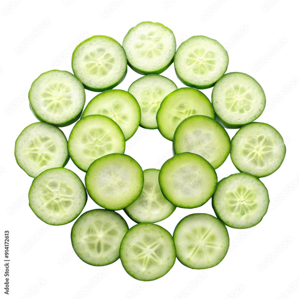 slices of cucumber slices of cucumber