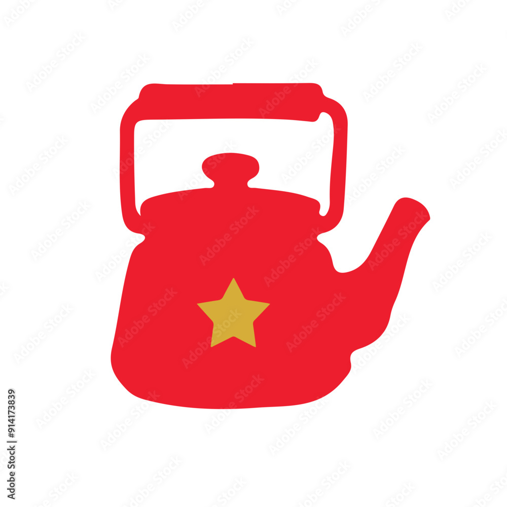 red kettle, vector, logo, silhouette, vector illustration, abstract, art, 3d rendering red kettle, vector, logo, silhouette, vector illustration, abstract, art, 3d rendering