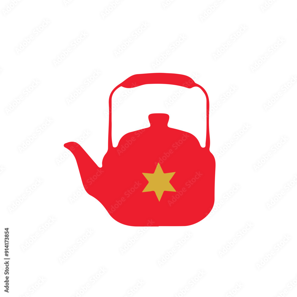 red kettle, vector, logo, silhouette, vector illustration, abstract, art, 3d rendering red kettle, vector, logo, silhouette, vector illustration, abstract, art, 3d rendering