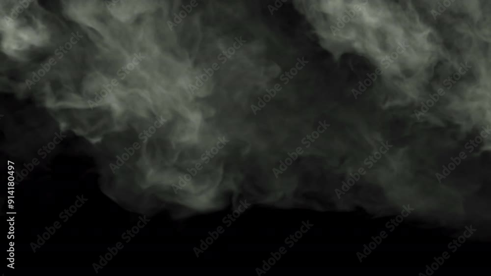 Grey moving smoke on black Grey moving smoke on black