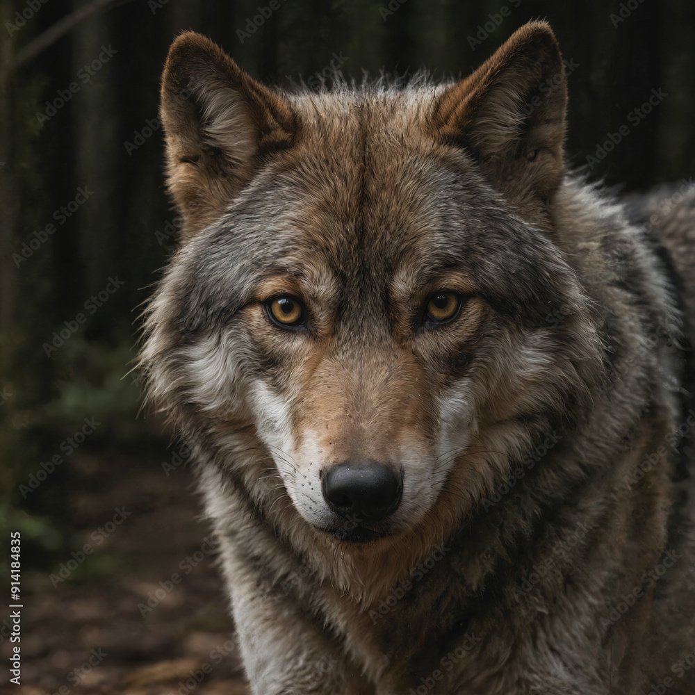 Eurasian Wolf looking at the camera Eurasian Wolf looking at the camera