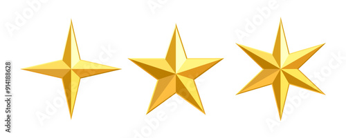 Gold stars. Best quality or victory. Achievements for games, customer rating feedback, mobile applications. Premium quality
