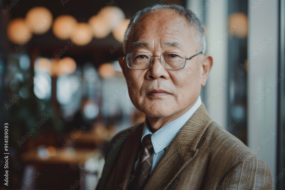 Fototapeta premium Portrait of a middle aged male accountant
