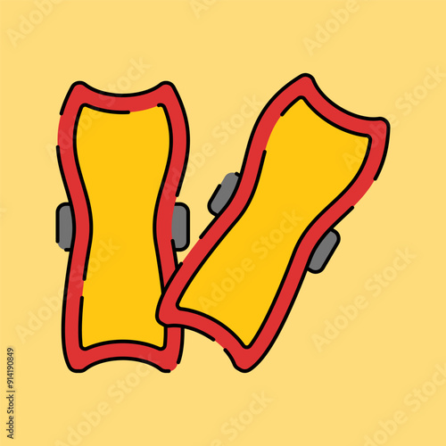 Shin Guard Illustration