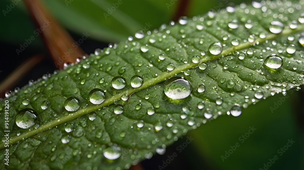 water drops on a leaf water drops on a leaf