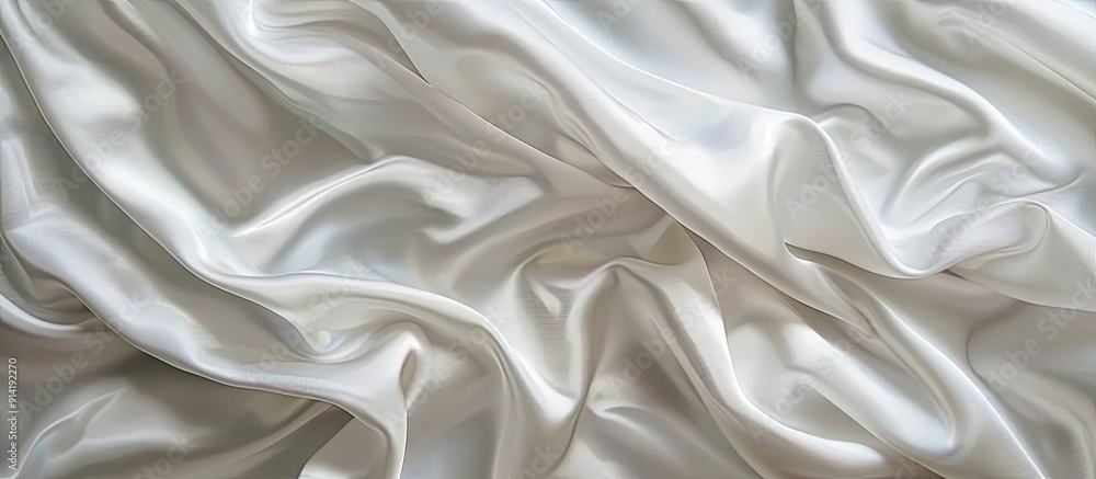 A backdrop made of smooth white silk offers ample space for text or images A backdrop made of smooth white silk offers ample space for text or images