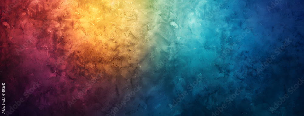 Obraz premium Grainy gradient vibrant poster background design, purple blue pink black noisy texture banner, cover header backdrop design