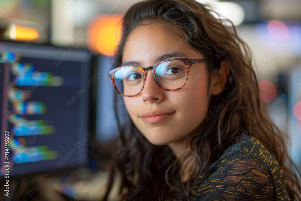 Portrait of a young female software engineer Portrait of a young female software engineer