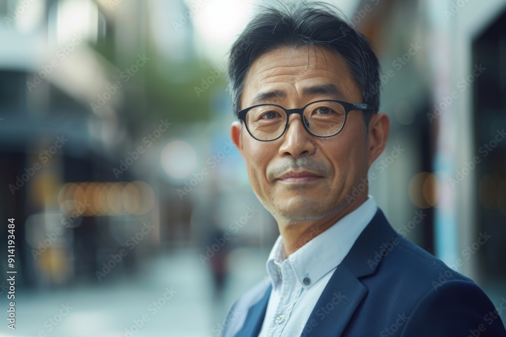 Portrait of a middle aged male accountant Portrait of a middle aged male accountant